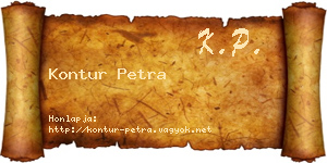Kontur Petra névjegykártya